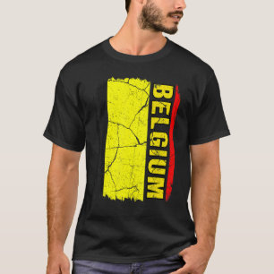 T-shirt Drapeau belge vintage Belgique Fierté Racines Patr