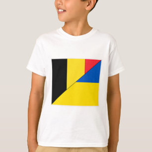 T-shirt Drapeau Belgique Ukraine Nationalité Belge Ukraini
