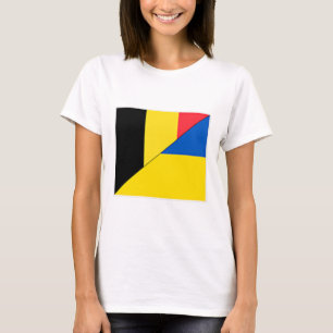 T-shirt Drapeau Belgique Ukraine Nationalité Belge Ukraini