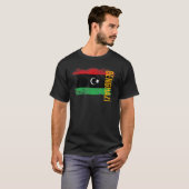 T-shirt Drapeau Benghazi Libye Pour Les Libyens Hommes Fem (Devant entier)