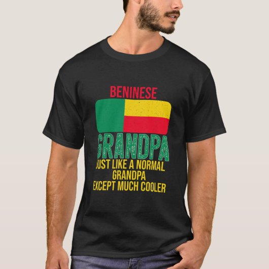 T-shirt Drapeau béninois Vintage pour hommes (Devant)