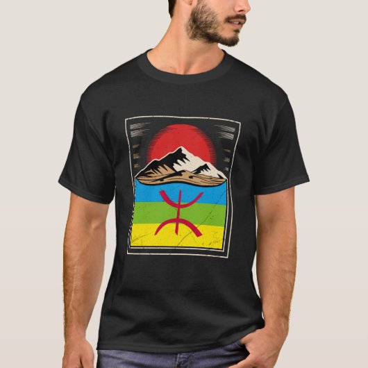 T-shirt Drapeau berbère kabyle amazigh (Devant)