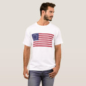 T-shirt Drapeau Betsy Ross 13 étoiles Drapeau américain 17 (Devant entier)