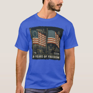 T-shirt Drapeau Betsy Ross 250 Ans de Liberté 17762026 rét