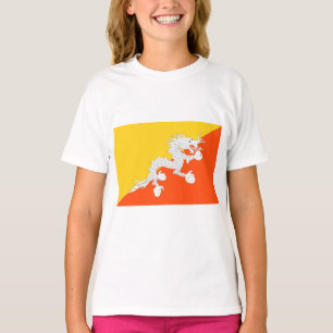 T-shirt Drapeau Bhoutanais (Bhoutan) (Dragon Tonnerre)