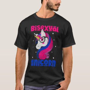 T-shirt Drapeau Bi Licorne Bisexuel Fierté Bisexualité Lgb