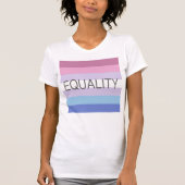 T-shirt Drapeau Bigender ÉGALITÉ (Devant)