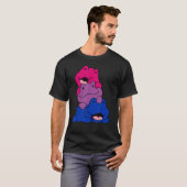 T-shirt Drapeau Bisexual Pride belle grenouille drapeau LG (Devant entier)