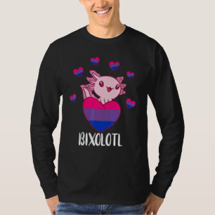 T-shirt Drapeau Bisexuel Axolotl Cœur Bisexualité Bi Bisex