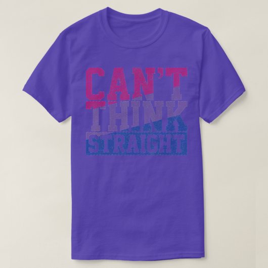 T-shirt Drapeau bisexuel Cant hink Gay pride droit Mois L (Design devant)