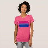 T-SHIRT DRAPEAU BISEXUEL OFFICIEL DE FIERTÉ (Devant entier)