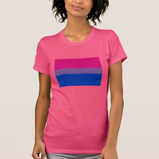 T-SHIRT DRAPEAU BISEXUEL OFFICIEL DE FIERTÉ (Devant)
