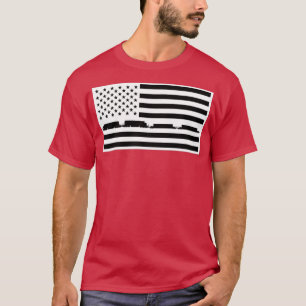 T-shirt Drapeau blanc plat pour les travailleurs ferroviai