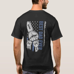 T-shirt Drapeau bleu américain meilleur papa