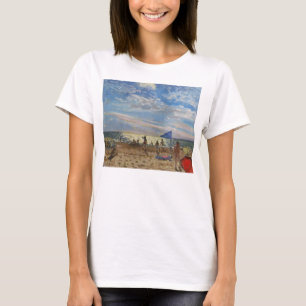 T-shirt Drapeau bleu et nuance rouge Montalivet du soleil