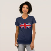 T-shirt drapeau bleu et rouge d'Angleterre (Devant entier)