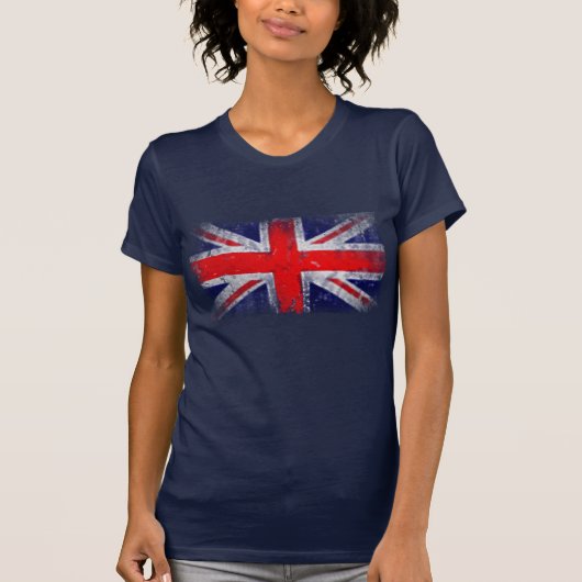 T-shirt drapeau bleu et rouge d'Angleterre (Devant)