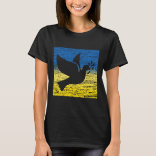 T-shirt Drapeau bleu jaune Ukraine Colombe Ukrainienne Pai