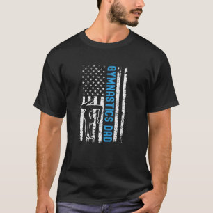 T-shirt Drapeau Bleu Papa Gymnastique
