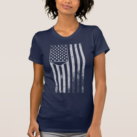 T-shirt Drapeau bleu "Spatula américaine" femmes (Devant)