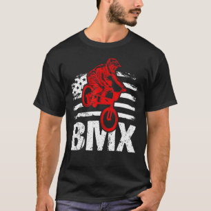 T-shirt Drapeau Bmx Drapeau Américain Drapeau Sport Ventil
