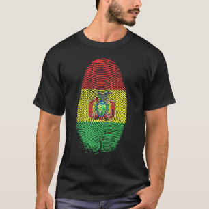 T-shirt Drapeau Bolivie Empreinte Il Est Dans Mon Adn Pour