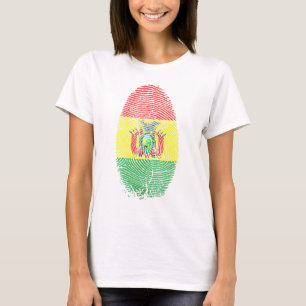 T-shirt Drapeau Bolivie Empreinte Il Est Dans Mon Adn Pour