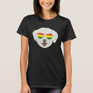 T-shirt Drapeau Bolivien Bichons Frise Chien Bolivie Poche