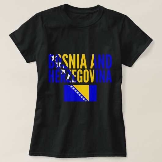 T-shirt Drapeau bosniaque - Bosnie-Herzégovine (Design devant)