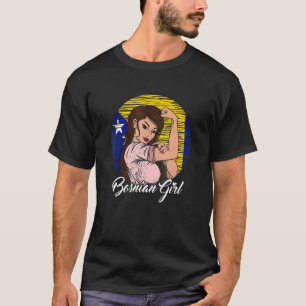 T-shirt Drapeau bosniaque Bosnie-Herzégovine Bosniaque fil