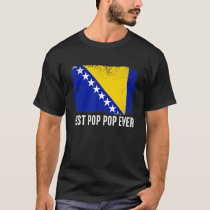 T-shirt Drapeau Bosnie-Herzégovine Meilleur Pop Pop Ever F