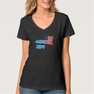 T-shirt Drapeau botswanais américain des racines amoureuse