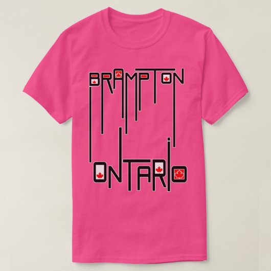 T-shirt Drapeau Brampton Ontario Canada (Design devant)