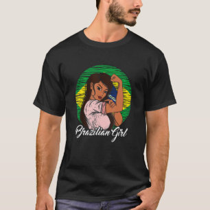 T-shirt Drapeau Brésil Brésilienne Fille 2