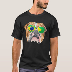 T-shirt Drapeau Brésilien Bouledogue Brésil Pochette