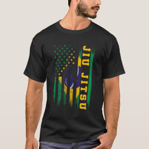 T-shirt Drapeau brésilien Jiu Jitsu Brésil États-Unis