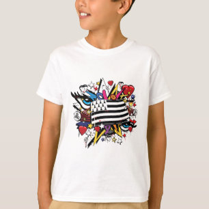 T-shirt Drapeau Bretagne Breizh graffiti breton graff