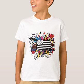 T-shirt Drapeau Bretagne Breizh graffiti breton graff