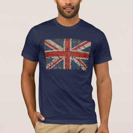 T-shirt Drapeau britannique affligé (Devant)
