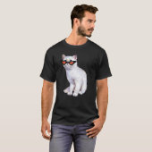 T-shirt Drapeau britannique Angleterre Silver Cat Sung (Devant entier)