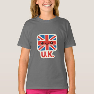 T-shirt Drapeau britannique de Kawaii - Design britannique