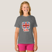 T-shirt Drapeau britannique de Kawaii - Design britannique (Devant entier)