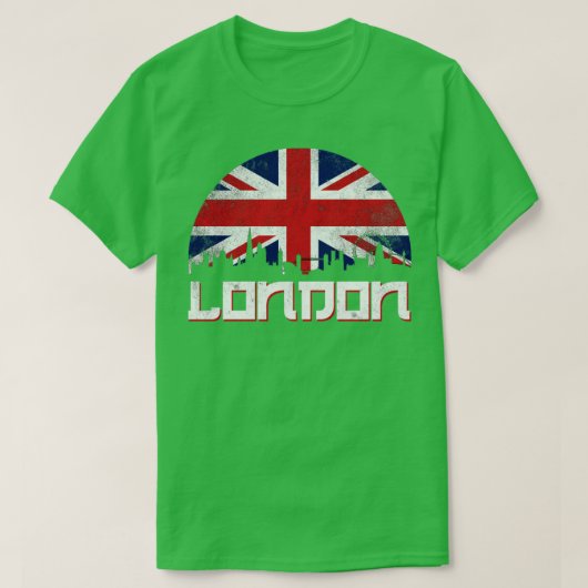 T-shirt Drapeau britannique de Londres Skyline (Design devant)