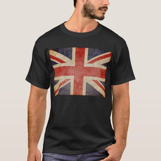 T-shirt Drapeau BRITANNIQUE fané (Devant)