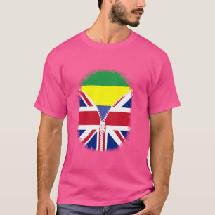 T-shirt Drapeau britannique gabonais - Gabonais Grande-Bre
