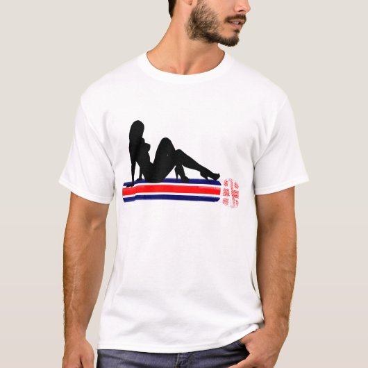 T-shirt Drapeau britannique. microphone (Devant)