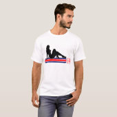T-shirt Drapeau britannique. microphone (Devant entier)