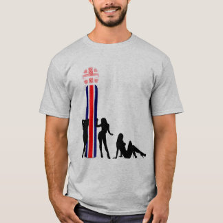 T-shirt Drapeau britannique. microphone