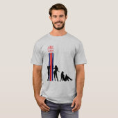 T-shirt Drapeau britannique. microphone (Devant entier)