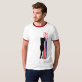 T-shirt Drapeau britannique. microphone (Devant entier)